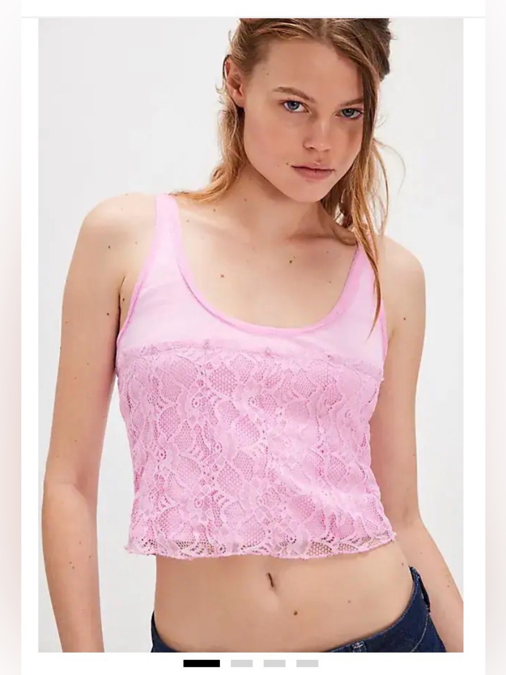 NWOT FREE PEOPLE Pink Cosette Corset Tank